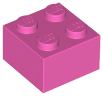 Brick 2 x 2 in Dark Pink