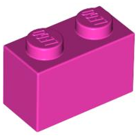 Brick 1 x 2 in Dark Pink