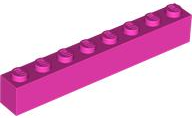 Brick 1 x 8 in Dark Pink