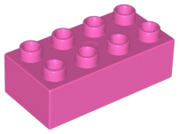 Duplo Brick 2 x 4 in Dark Pink