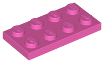 Plate 2 x 4 in Dark Pink