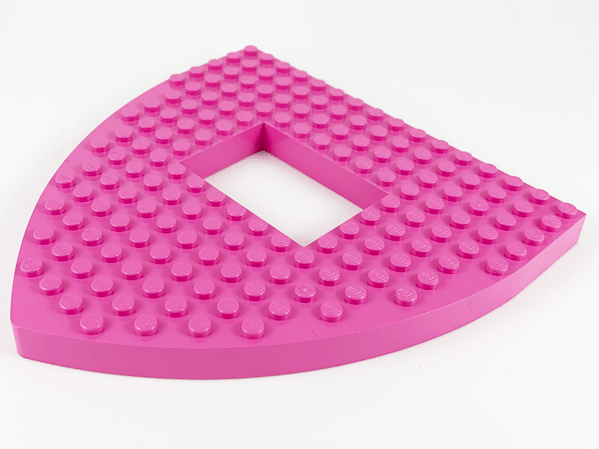 Boat Deck Section, Bow Brick 16 x 16 x 1 with 4 x 6 Opening in Dark Pink