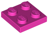 Plate 2 x 2 in Dark Pink