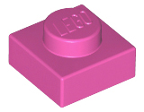 Plate 1 x 1 in Dark Pink