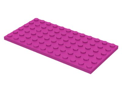 Plate 6 x 12 in Dark Pink
