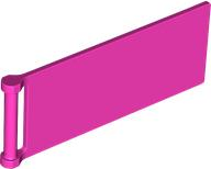 Flag 7 x 3 with Rod in Dark Pink