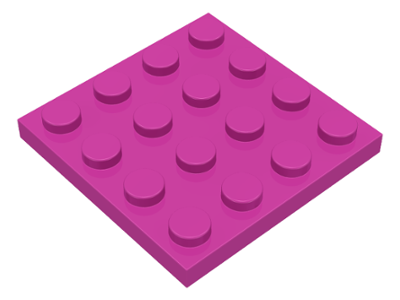 Plate 4 x 4 in Dark Pink