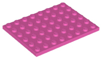 Plate 6 x 8 in Dark Pink