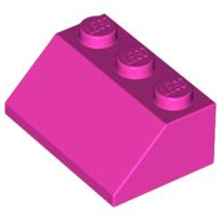 Brick Sloped 45° 2 x 3 in Dark Pink