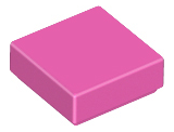 Tile 1 x 1 with Groove in Dark Pink