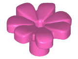 Plant, Flower, Minifig Accessory with 7 Thick Petals and Pin in Dark Pink