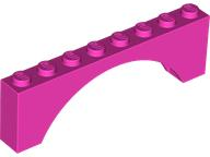 Brick Arch 1 x 8 x 2 in Dark Pink