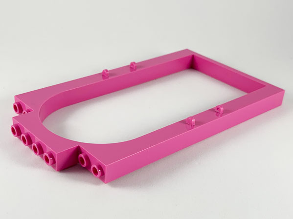 Door Frame Arched 1 x 8 x 12 in Dark Pink