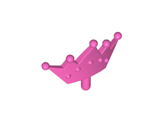 Headwear Accessory Crown / Tiara in Dark Pink
