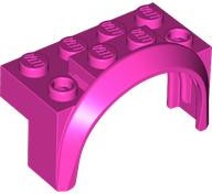 Wheel Arch, Mudguard 4 x 2 x 2 1/2 in Dark Pink