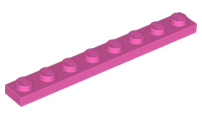 Plate 1 x 8 in Dark Pink