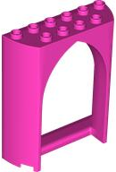 Panel 2 x 6 x 6 with Gothic Arch in Dark Pink