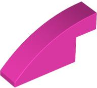 Brick Curved 1 x 4 x 1 2/3 No Studs in Dark Pink