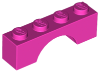 Brick Arch 1 x 4 in Dark Pink