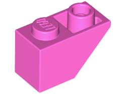 Brick Sloped Inverted 45° 2 x 1 in Dark Pink