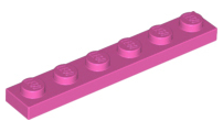 Plate 1 x 6 in Dark Pink