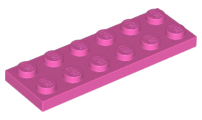 Plate 2 x 6 in Dark Pink