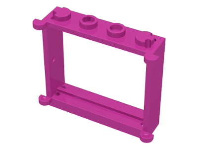Window 1 x 4 x 3 in Dark Pink