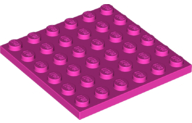 Plate 6 x 6 in Dark Pink