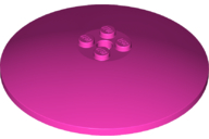 Dish 8 x 8 Inverted [Radar], Solid Studs, Rounded Anti-stud Underside in Dark Pink