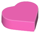 Tile 1 x 1 Heart in Dark Pink