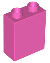 Duplo Brick 1 x 2 x 2 in Dark Pink