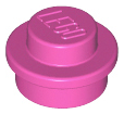 Plate Round 1 x 1 with Solid Stud in Dark Pink