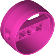 Technic Cylinder 4 x 4 with Pin Holes and Centre Bar, Closed Sides on Bar in Dark Pink