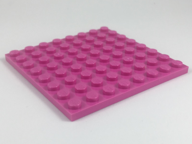 Plate 8 x 8 in Dark Pink