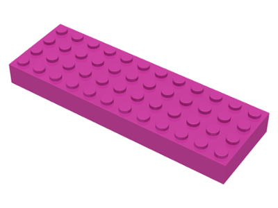 Brick 4 x 12 in Dark Pink