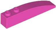 Brick Curved 6 x 1 in Dark Pink