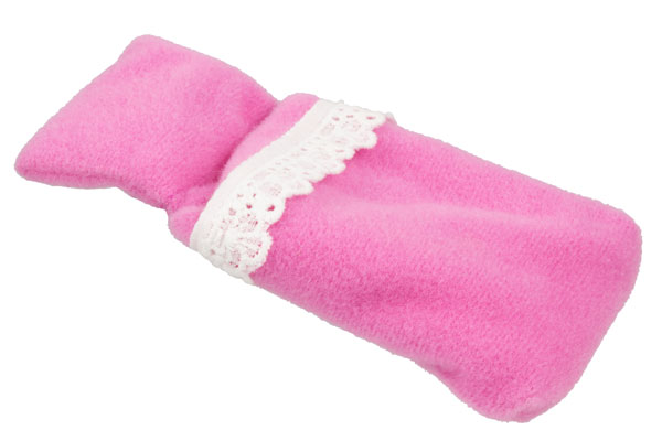 Belville, Sleeping Bag / Child Pouch with Lace Trim in Dark Pink