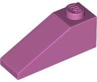 Brick Sloped 33° 3 x 1 in Dark Pink