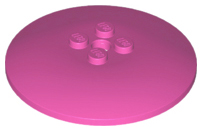 Dish 6 x 6 Inverted (Radar) with Solid Studs in Dark Pink