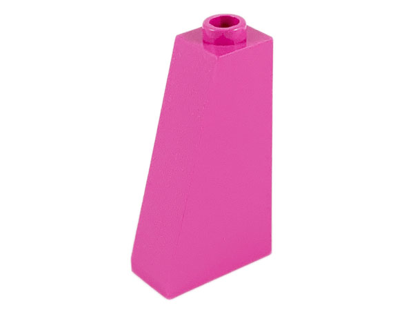 Brick Sloped 75° 2 x 1 x 3 with Open Stud in Dark Pink