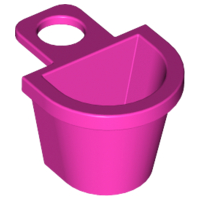 Minifig Neckwear Basket [D Style] in Dark Pink