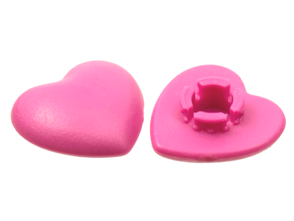 Clikits Icon, Heart 2 x 2 Small with Pin [Frosted] in Dark Pink