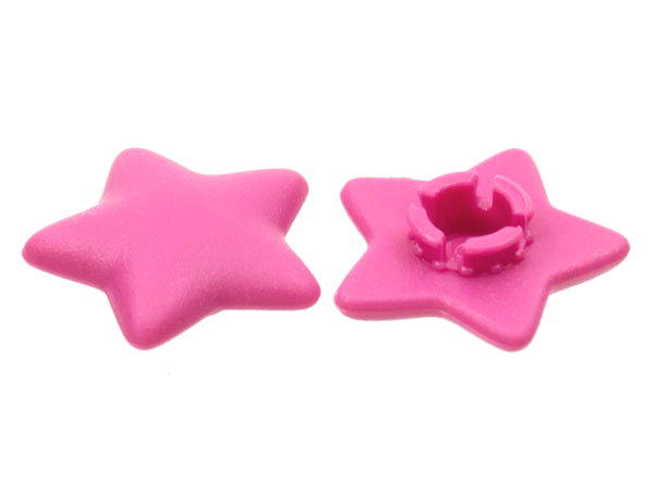 Clikits Icon, Star 2 x 2 Small with Pin [Frosted] in Dark Pink
