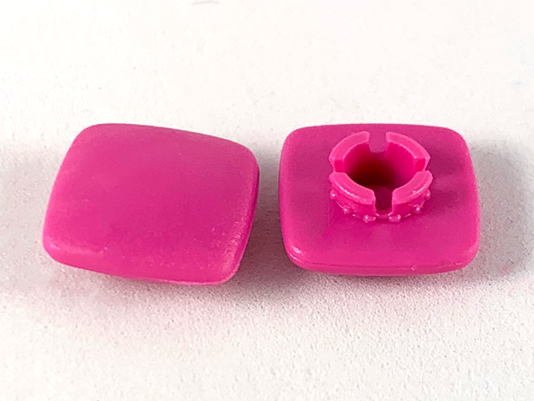 Clikits Icon, Square 2 x 2 Small with Pin [Frosted] in Dark Pink