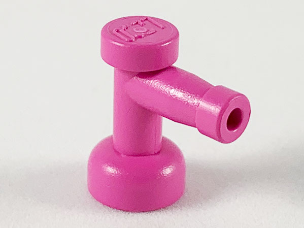 Tap 1 x 1 with Hole in Spout in Dark Pink