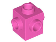Brick Special 1 x 1 Studs on 4 Sides in Dark Pink