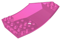 Brick Wedged, Curved Inverted 10 x 6 x 2 Cockpit in Dark Pink