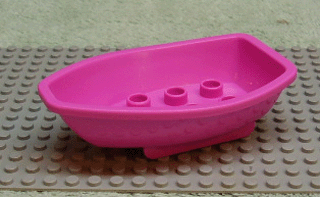 Duplo Boat 4 x 6 x 1 1/3 in Dark Pink