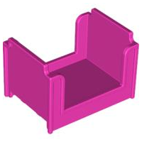 Duplo Bed, Bunk in Dark Pink