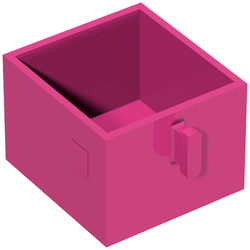 Duplo Drawer 2 x 2 with Pull Handle in Dark Pink